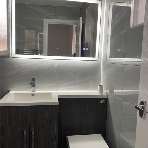 Full bathroom renovation completed by Celtic Plumbing & Tiling, Pembrokeshire